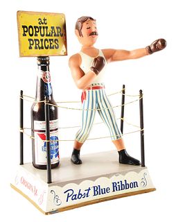 PABST BLUE RIBBON FIGURAL BOXER BEER DISPLAY.
