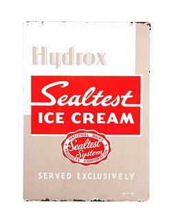 DOUBLE-SIDED PORCELAIN SEALTEST ICE CREAM SIGN.