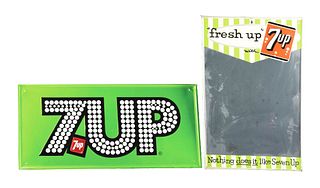 LOT OF 2: 7UP SIGNS.
