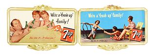 LOT OF 2: 7UP CARDBOARD LITHOGRAPHS.
