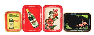 LOT OF 4: FRANK'S GINGER ALE TRAYS.