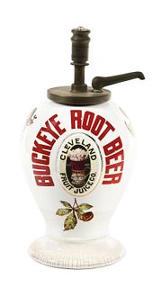 CLEVELAND BUCKEYE ROOT BEER SODA FOUNTAIN SYRUP DISPENSER.