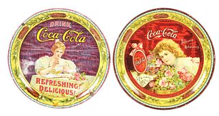 LOT OF 2: COCA-COLA TIP TRAYS, 1900 AND 1901