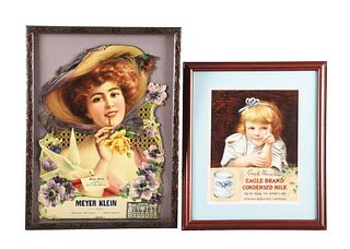 LOT OF 2: EARLY FRAMED LITHOGRAPHS.