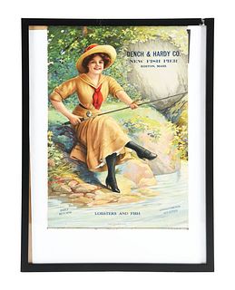 FRAMED LITHOGRAPH FOR THE DENCH & HARDY CO., BOSTON, MASSACHUSETTS.