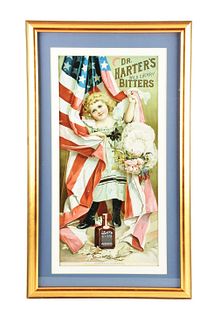 LATE 1800'S PAPER LITHOGRAPH FROM THE DR. HARTER'S BITTERS CO.
