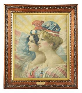 PAPER LITHOGRAPH FROM THE 1904 ST. LOUIS WORLD'S FAIR.