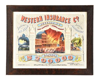  WESTERN INSURANCE COMPANY PAPER LITHOGRAPH.