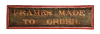 PHOTOGRAPHER'S PAINTED WOODEN TRADE SIGN.