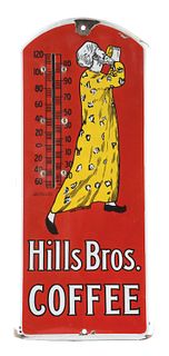 HILLS BROS. COFFEE PORCELAIN THERMOMETER.