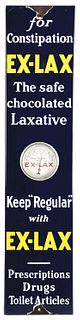 EX LAX CHOCOLATED LAXATIVE PORCELAIN THERMOMETER W/ PORCELAIN FACE THERMOMETER.