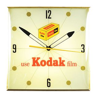 LIGHT-UP KODAK FILM CLOCK.