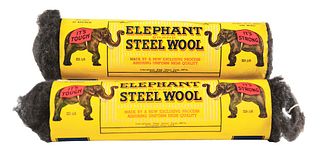 LOT OF 2: NEW OLD STOCK ELEPHANT BRAND STEEL WOOL.
