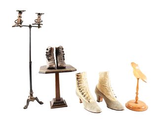 LOT OF 5: COUNTRY STORE SHOE DISPLAYS.