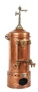 T. J. TOPPER CO. COMMERCIAL COPPER COFFEE URN.