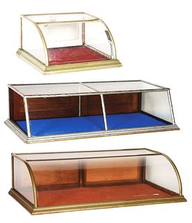 LOT OF 3: COUNTERTOP COUNTRY STORE DISPLAY CASES.