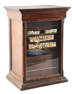 EAGLE SILK GARTER COUNTRY STORE DISPLAY CASE.