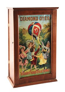 DIAMOND DYE COUNTRY STORE DISPLAY CABINET.