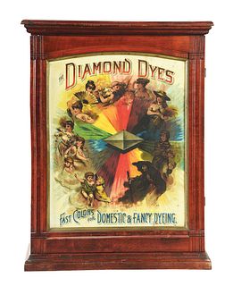 THE DIAMOND DYES "EVOLUTION" DISPLAY CABINET.