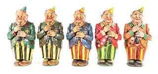 LOT OF 5: 3D FIGURAL WHIMSICAL BAND MEMBERS.