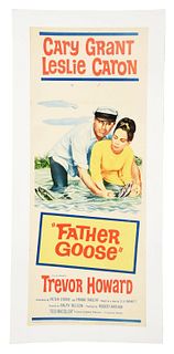 FATHER GOOSE LINEN-BACKED MOVIE POSTER.