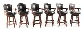 LOT OF 6: 30" ARMED BARSTOOLS.