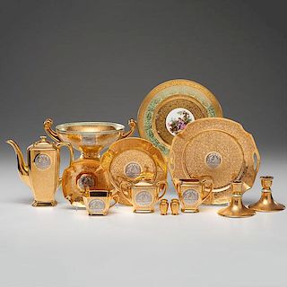 Bavarian Gold-Plated Porcelain Tablewares 