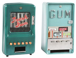 LOT OF 2: CHEWING GUM VENDING MACHINES.