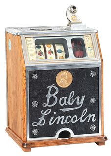 5¢ WATLING BABY LINCOLN SLOT MACHINE.