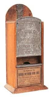1¢ SOMOA CHEWING GUM VENDING MACHINE C. 1898. 