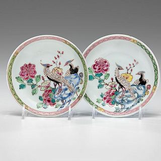 Chinese Export Famille Rose Saucers 