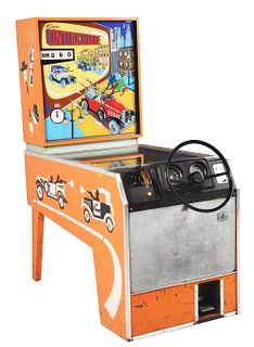 25¢ KASCO UNTOUCHABLE POLICE CHACE ARCADE GAME.