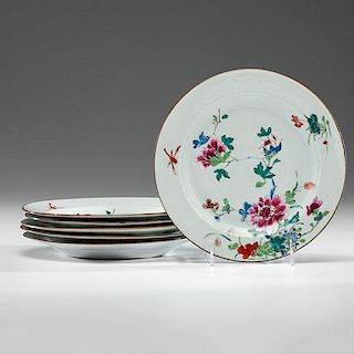 Famille Rose Chinese Export Plates 