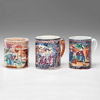 Chinese Export Porcelain Mugs 