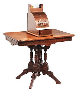 MICHIGAN 9-KEY MODEL 14 CASH REGISTER WITH TABLE.