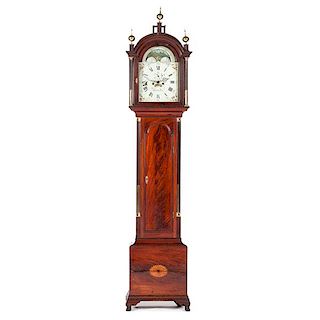 Elnathan Taber Federal Tall Case Clock 