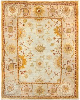 Antique Turkish Oushak Carpet 13 ft x 10 ft (3.96 m x 3.05 m)
