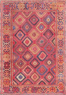 Antique Turkish Yuruk Carpet 7 ft x 5 ft (2.13 m x 1.52 m)