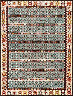 Antique Turkish Kilim Rug - No Reserve 9 ft 9 in x 7 ft 9 in (2.97 m x 2.36 m)
