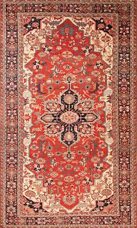 Large Antique Persian Serapi Rug 18 ft 7 in x 10 ft 9 in (5.66 m x 3.27 m)