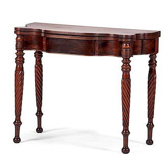 Sheraton Game Table with Serpentine Top 