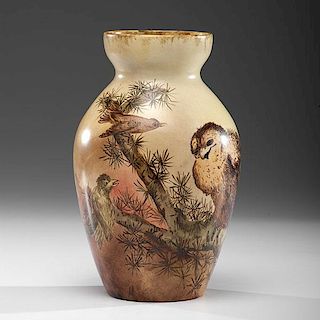 Early Rookwood Pottery Vase with Handpainted Birds 