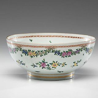 Chinese Export Punch Bowl 