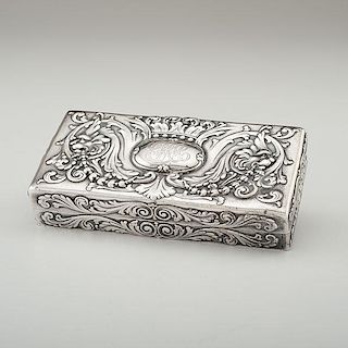 Tiffany & Co. Sterling Repoussé Dresser Box 