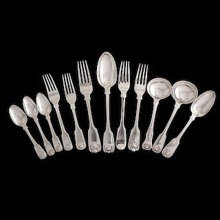 Indian Colonial Silver Flatware by Various Makers 