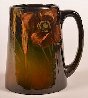 Rookwood Art Pottery Floral Decorated Tankard.
