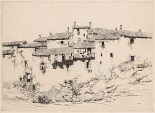 ARTHUR HALL (1889-1981) PENCIL SIGNED ETCHING