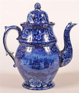 Historical Staffordshire Dome Top Coffee Pot.
