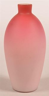 Cased Peachblow Art Glass Vase.