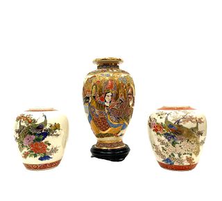 Two Japanese Vase and Satsuma Vase